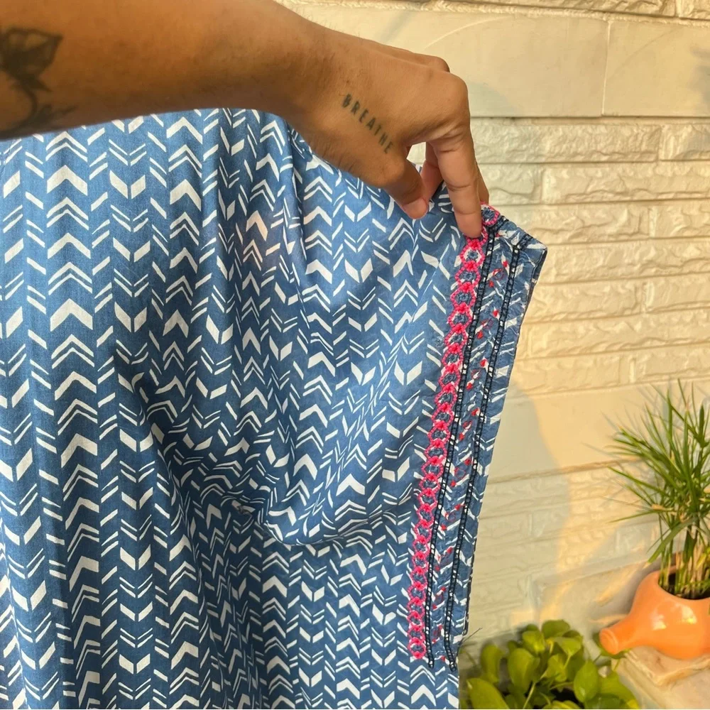 Blue Aztec Kimono Top - Picture 4 of 6